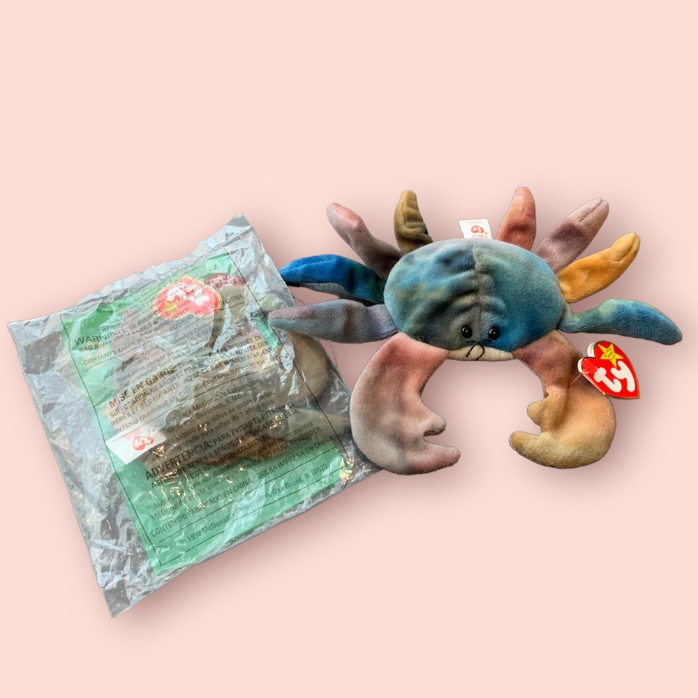 1998 Ty Beanie Babies Claude the Crab; 1999 McDonald’s Claude Toy 9 Collection